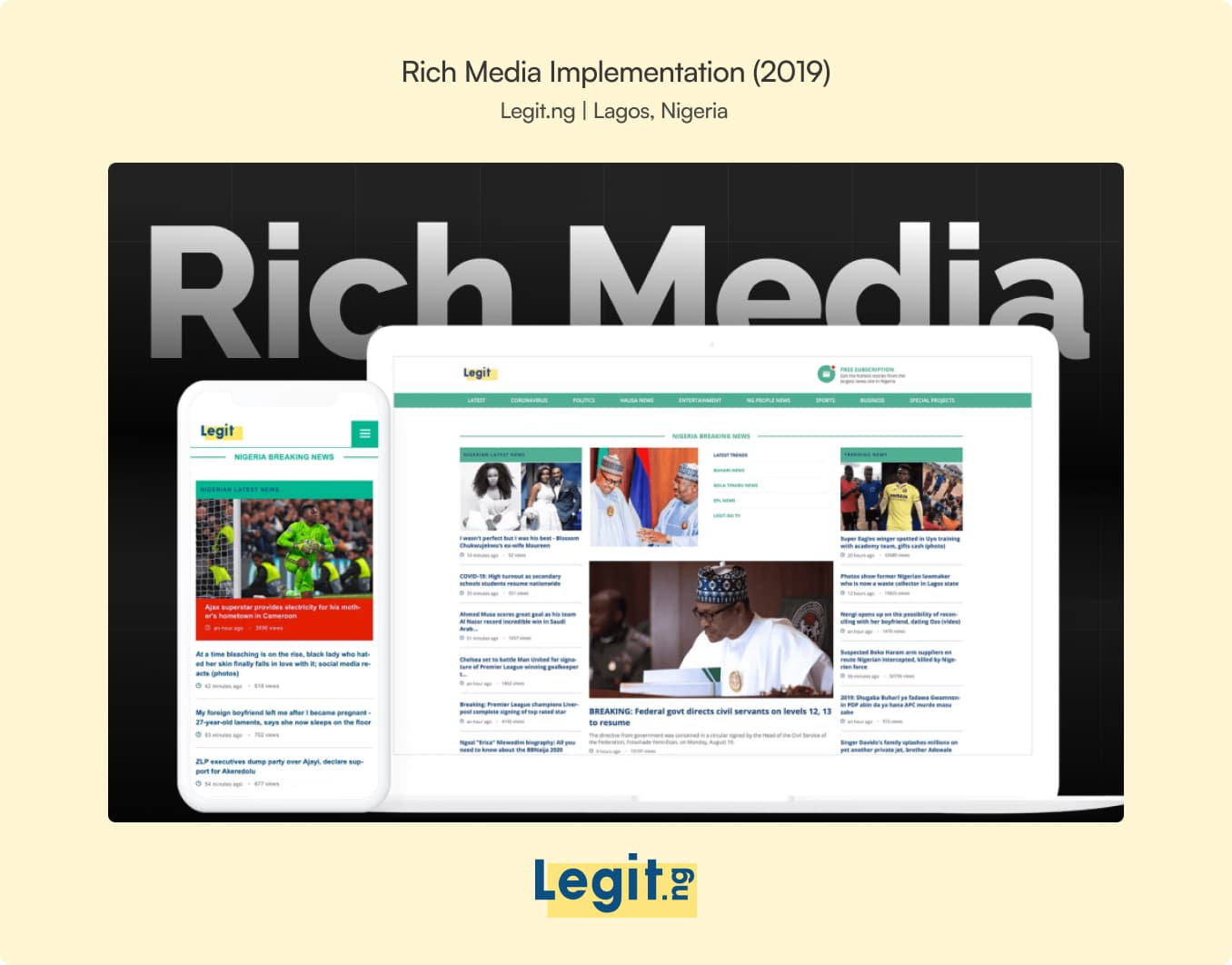 Legit.ng: Incorportating UX into Advertisement